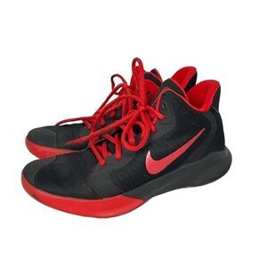 Nike Men's Precision III Basketball Shoes Size 7 Black Red AQ7495-001
